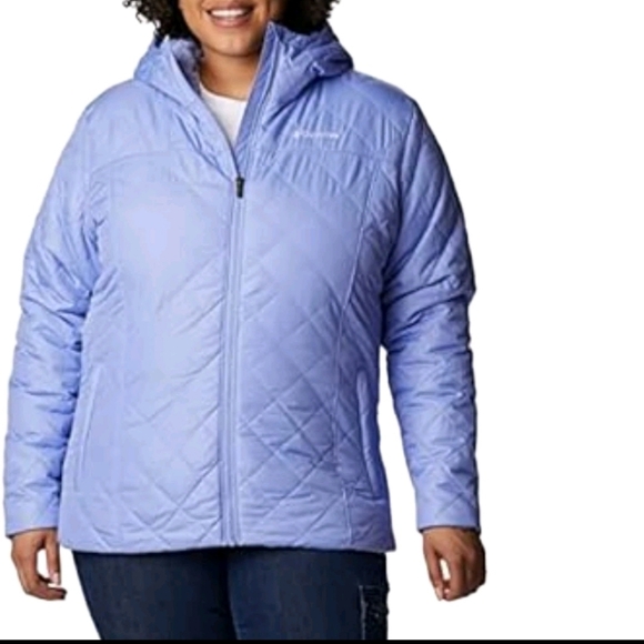 Columbia Copper Crest Hooded Serenity Purple Faux Fur Lined Ski Jacket Plus 2X - Picture 2 of 9